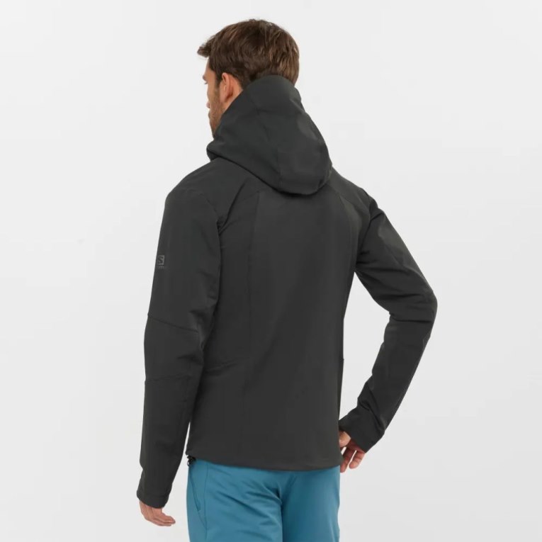 Black Salomon Outpeak Softshell Full Zip Men's Jackets | IE EF4159